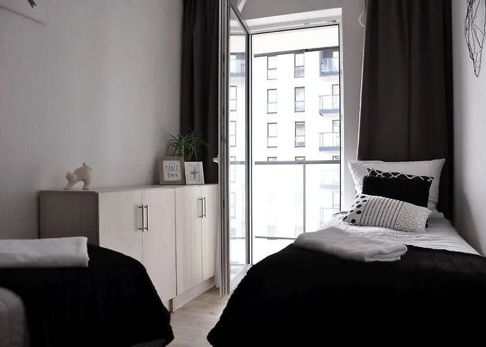 Q Gold- 3 Pokojowy Klimatyzowany Przy Manufakturze Z Garazem Gratis, Fv 公寓 罗兹