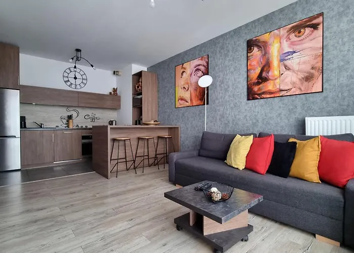 公寓 Q Gold- 3 Pokojowy Klimatyzowany Przy Manufakturze Z Garazem Gratis, Fv